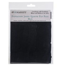 49 AND MARKET Jagged Quarter Flip Folio - Black