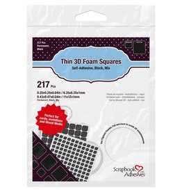 Scrapbook Adhesives Scrapbook Adhesives Thin 3D Adhesive Foam Squares - Black - 217/Pkg