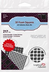Scrapbook Adhesives 3D Foam Squares Mix - .25" x .5" x .08" - Black