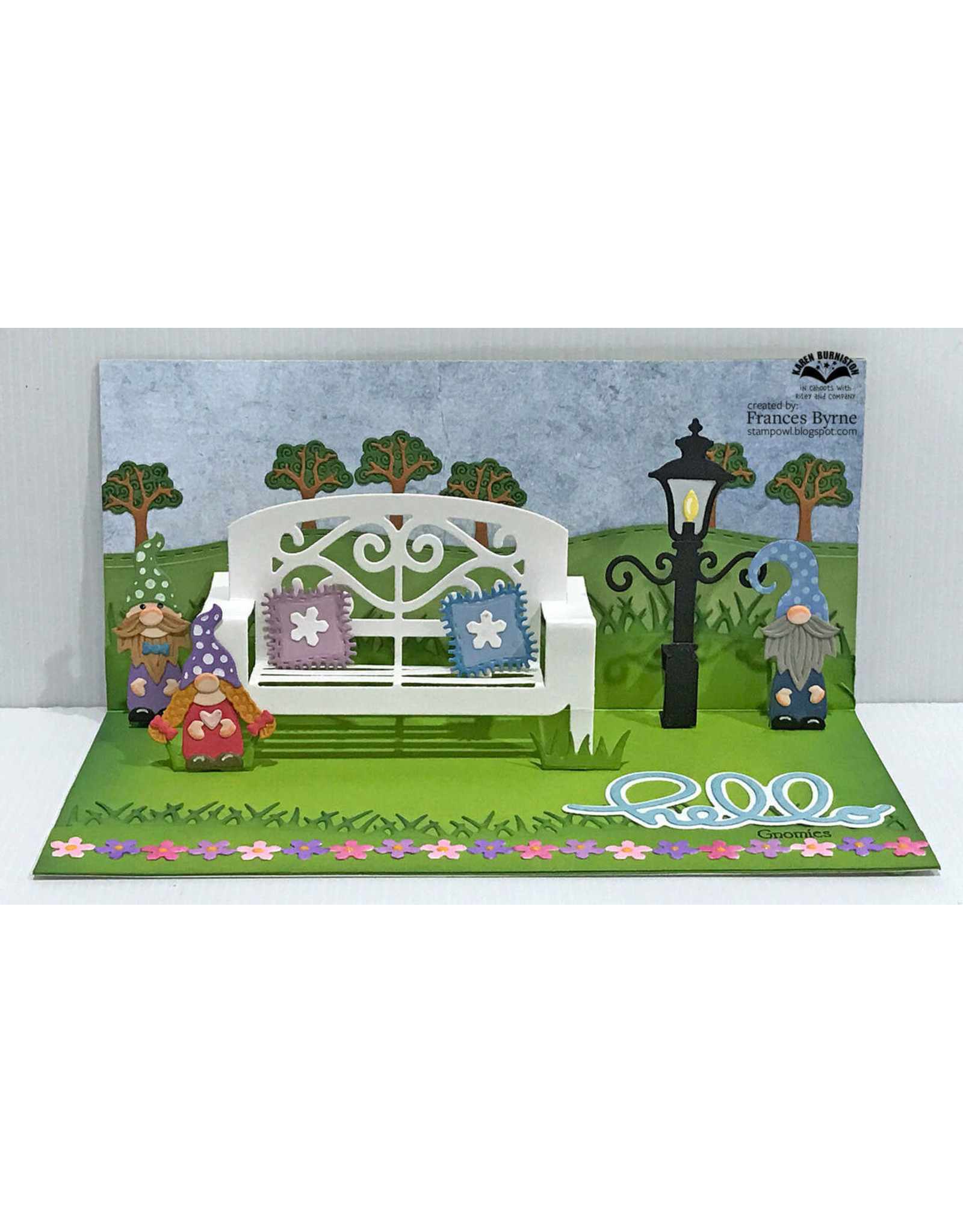 Karen Burniston 1170- Garden Bench Pop-Up