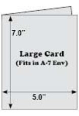 The Nic Nook 10 White  Scored Cards Folds 5x7 - With Envelopes