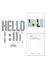 Spellbinders Be Bold Color Block Hello You Etched Dies