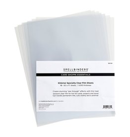 Spellbinders Glimmer Specialty Clear Film Sheets 8 1/2" x 11" - 10 pack