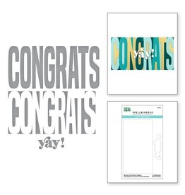 Spellbinders Be Bold Color Block Congrats Etched Dies