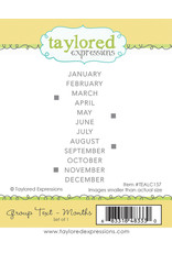 Taylored Expressions Group Text - Months Stamp