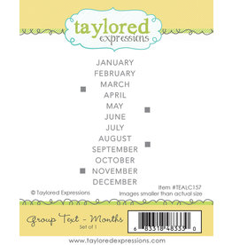 Taylored Expressions Group Text - Months Stamp