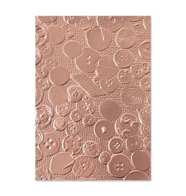 Sizzix 3-D Textured Impressions Embossing Folder Vintage Buttons