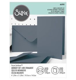 Sizzix Surfacez Cards & Envelopes, A6, Midnight Sky, 10PK