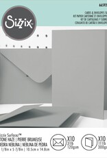 Sizzix Surfacez Cards & Envelopes, A6, Stone Haze, 10PK