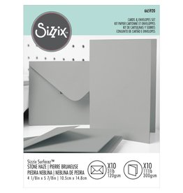 Sizzix Surfacez Cards & Envelopes, A6, Stone Haze, 10PK