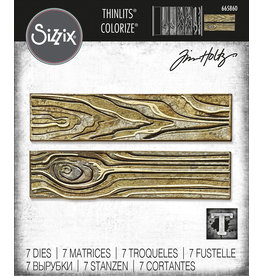 Tim Holtz - Sizzix Thinlits Colorize  Woodgrain