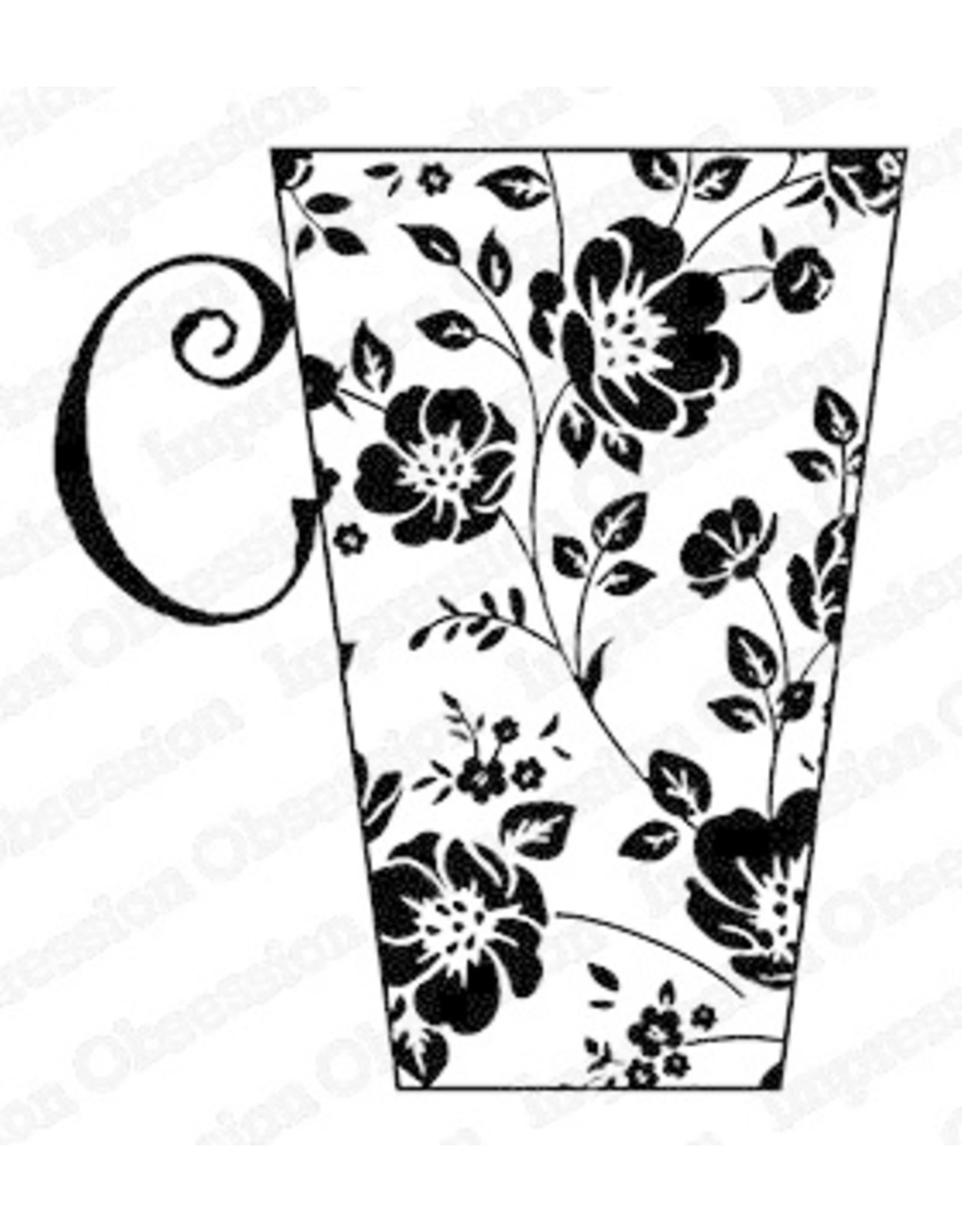 Impression Obsession Peony Print Cup CLING Stamps