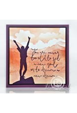 Impression Obsession Mountaintop Silhouette CLING Stamps