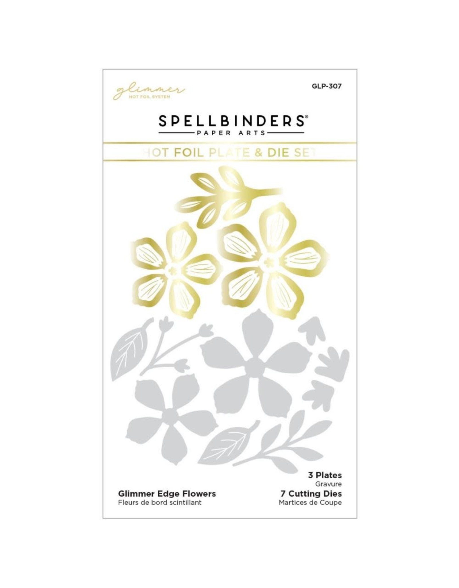 Spellbinders Glimmer Edge Flowers -  Glimmer Hot Foil Plate & Die Set