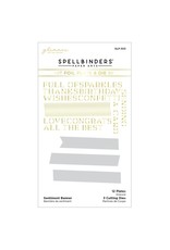 Spellbinders Sentiment Banner - Glimmer Hot Foil Plate & Die Set