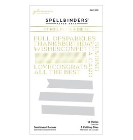 Spellbinders Sentiment Banner Glimmer Hot Foil Plate & Die Set