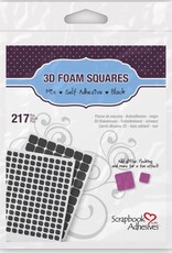 Scrapbook Adhesives 3D Foam Squares Mix - .25" x .5" x .08" - Black