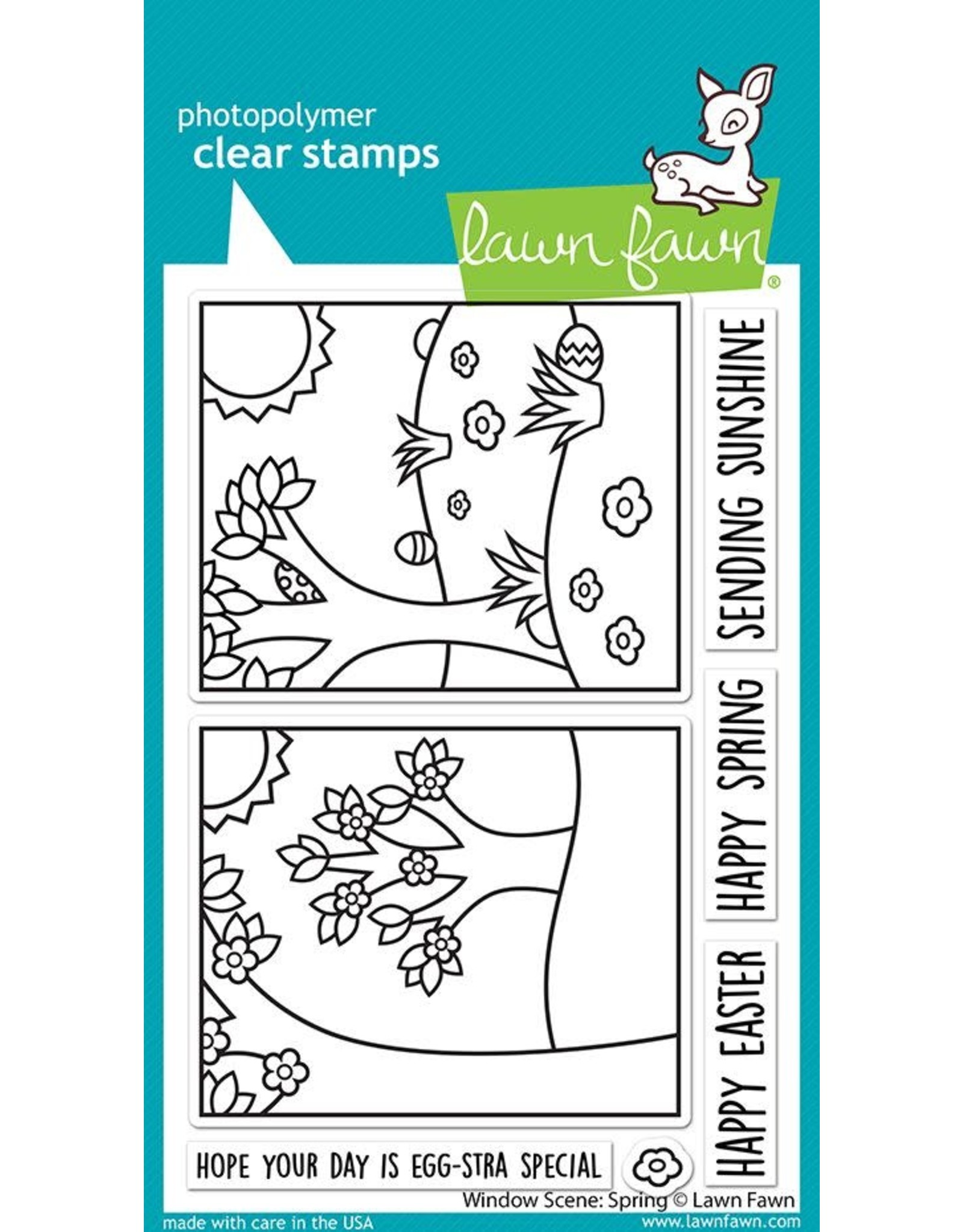 Lawn Fawn Window Scene Spring - Clear Stamps