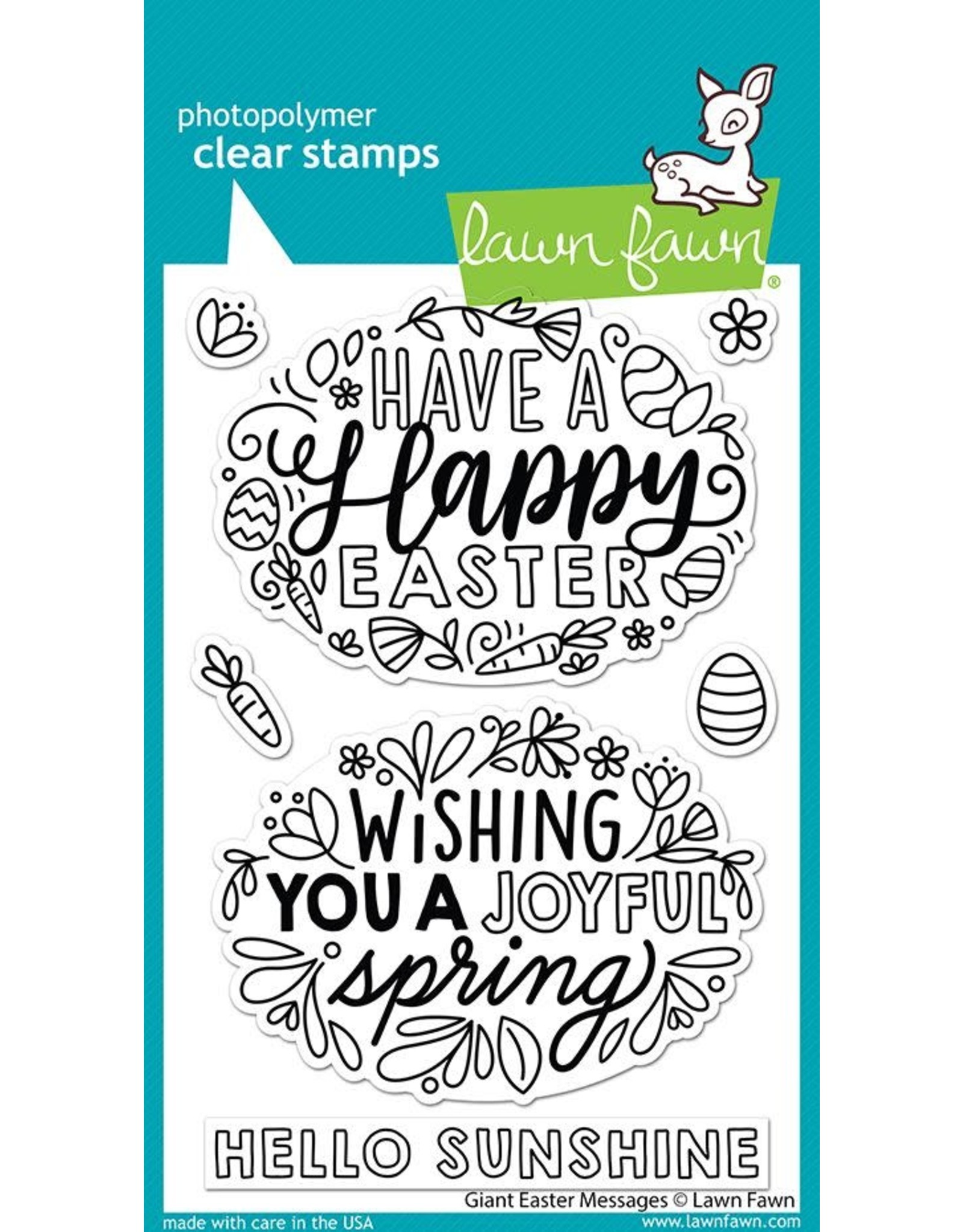 Lawn Fawn Giant Easter Message - Clear Stamps