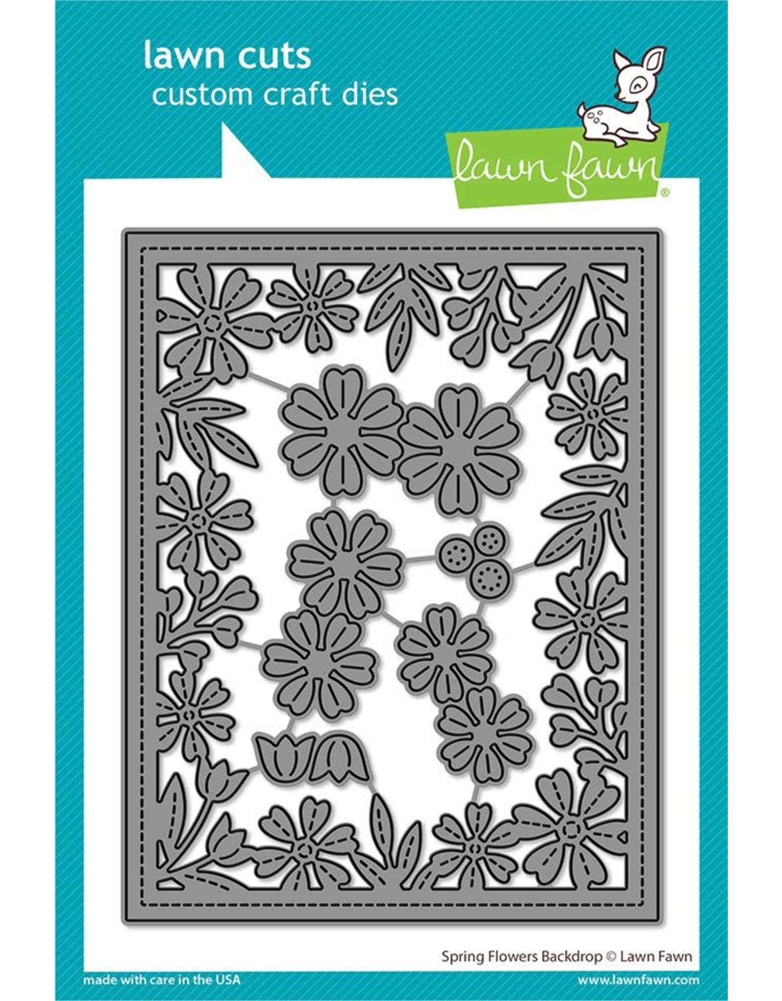 Lawn Fawn Spring Flowers Backdrop Dies - Lawn Cuts