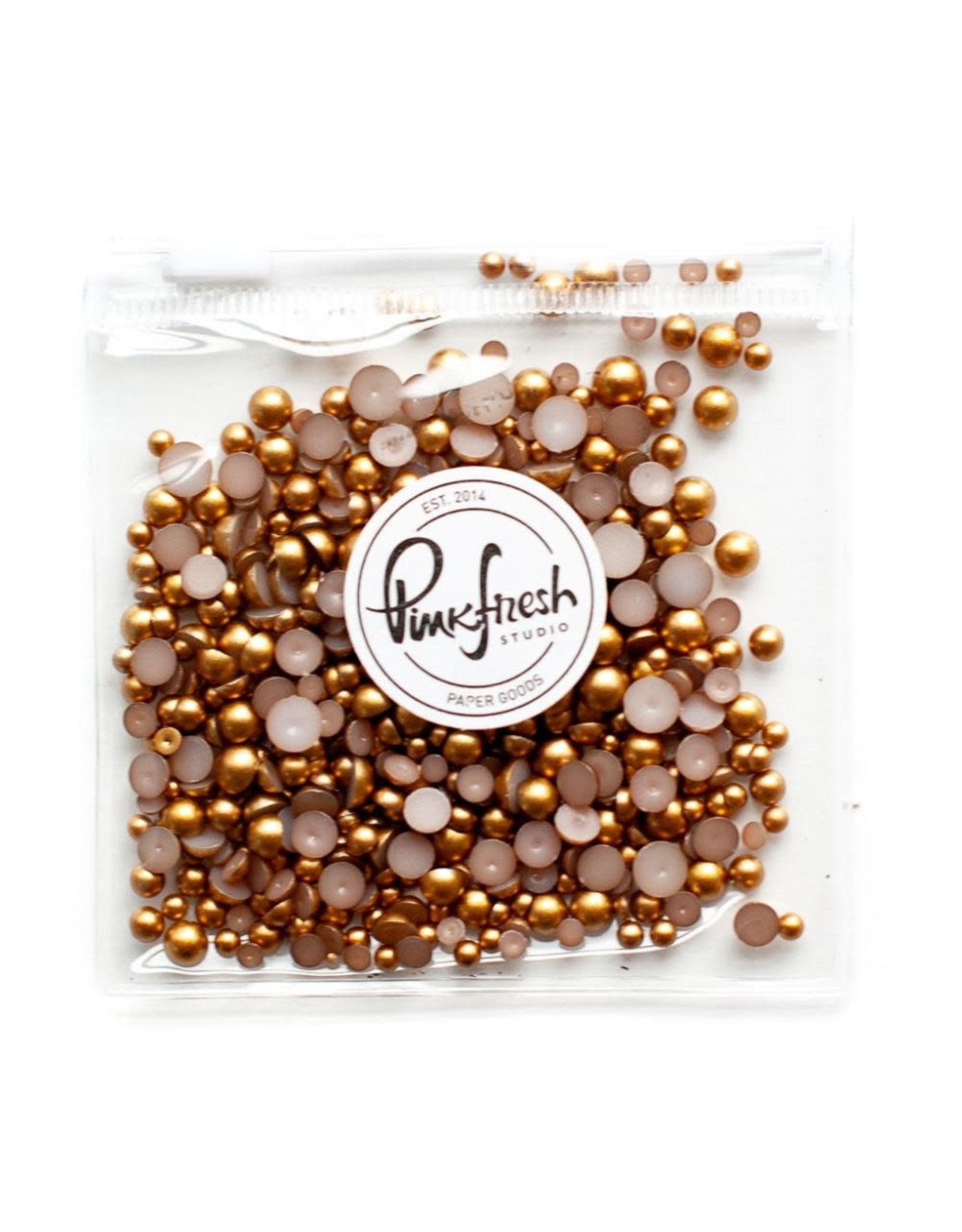 PINKFRESH STUDIO Metallic pearls: Matte Gold