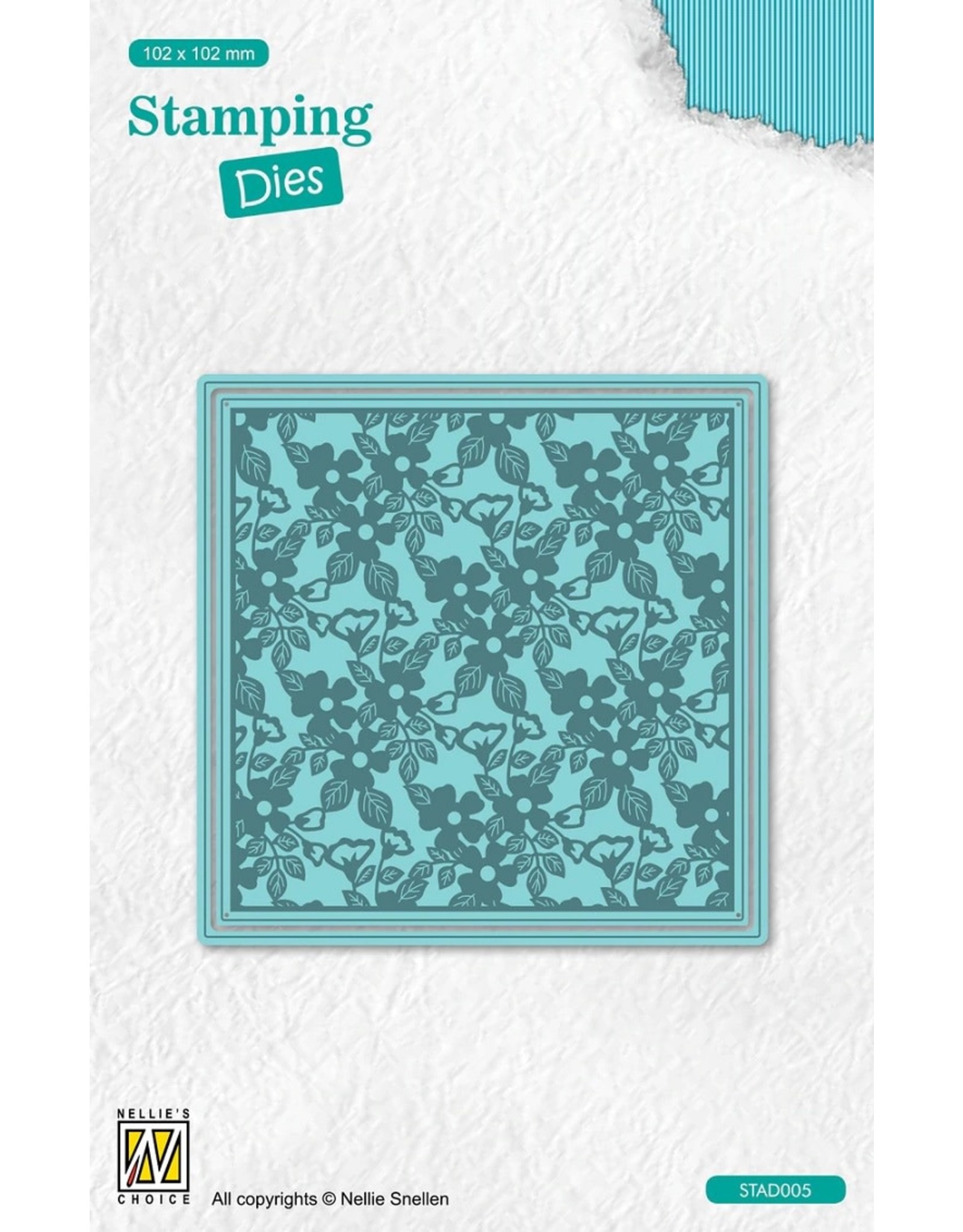 Nellie's Stamping Die Square - Flowers