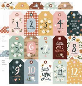 Simple Stories Boho Baby - Tags 12X12 Designer Cardstock