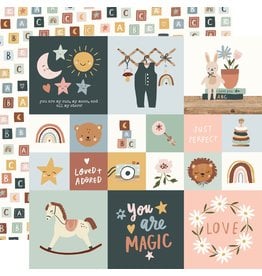 Simple Stories Boho Baby - 2x2/4x4 Elements 12X12 Designer Cardstock