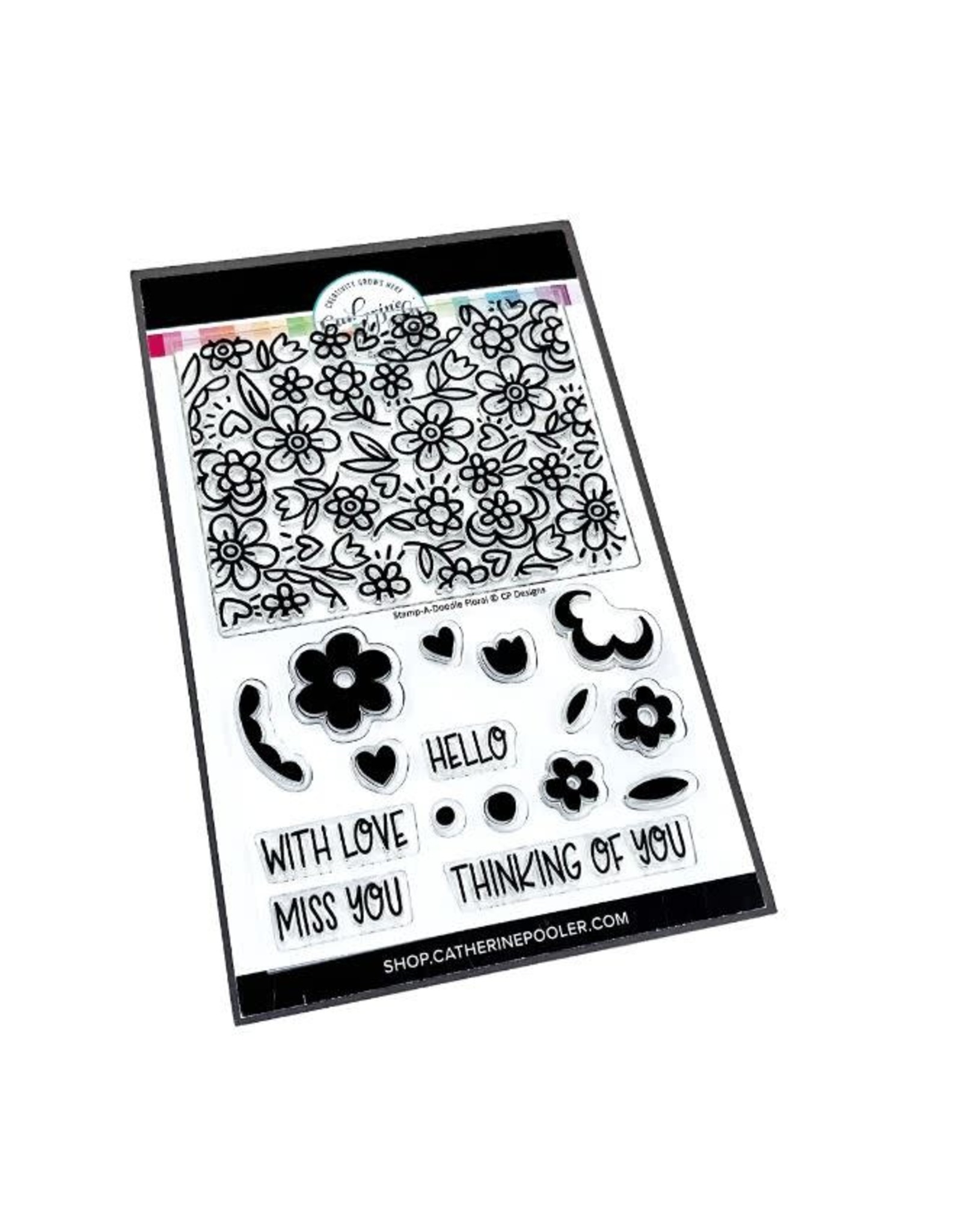 Catherine Pooler Designs Stamp-a-doodle Floral Stamp Set