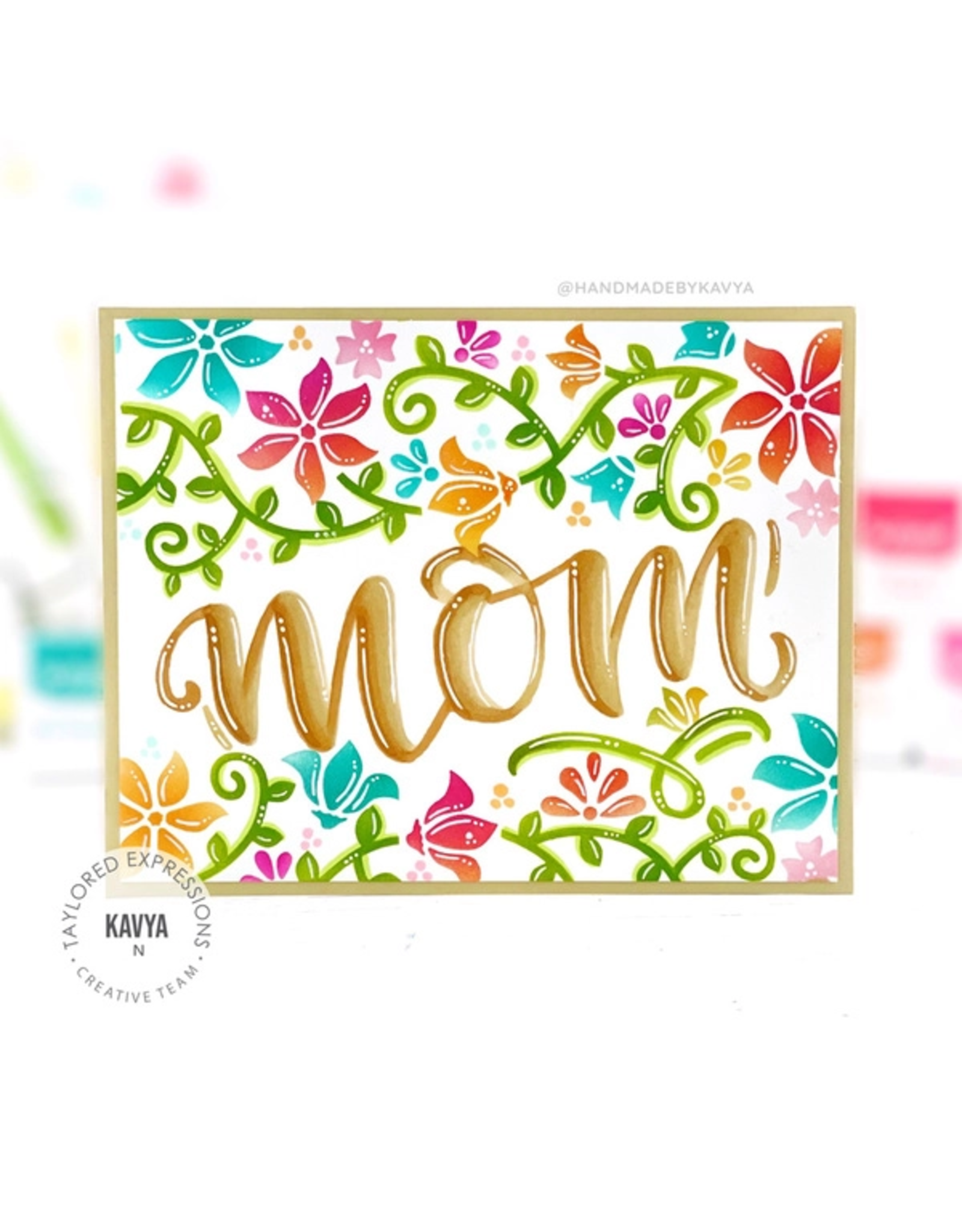 Taylored Expressions Floral Vines Layering Stencil