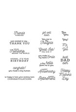 Spellbinders Sentiments for You Clear Stamp Set