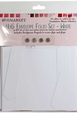 49 AND MARKET Foundations 4"X6" Envelope Folio Set - WHITE
