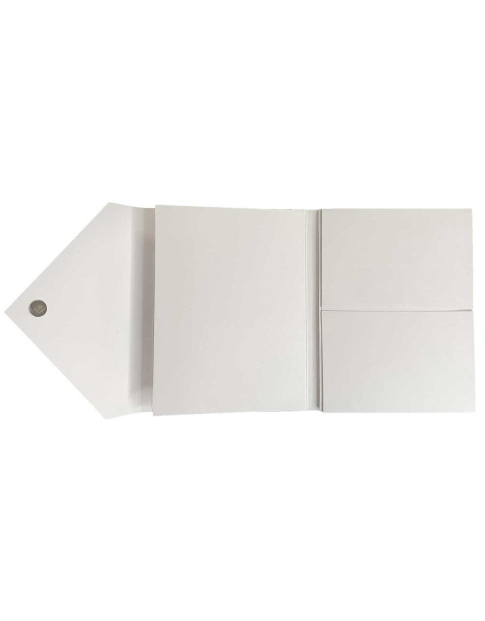 49 AND MARKET Foundations Envelope Gatefold Flip Folio - WHITE