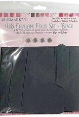 49 AND MARKET Foundations 4"X6" Envelope Folio Set - BLACK