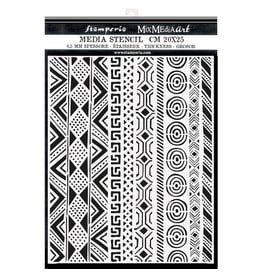 Stamperia Tribal Borders- Stencil  7.87"X9.84"