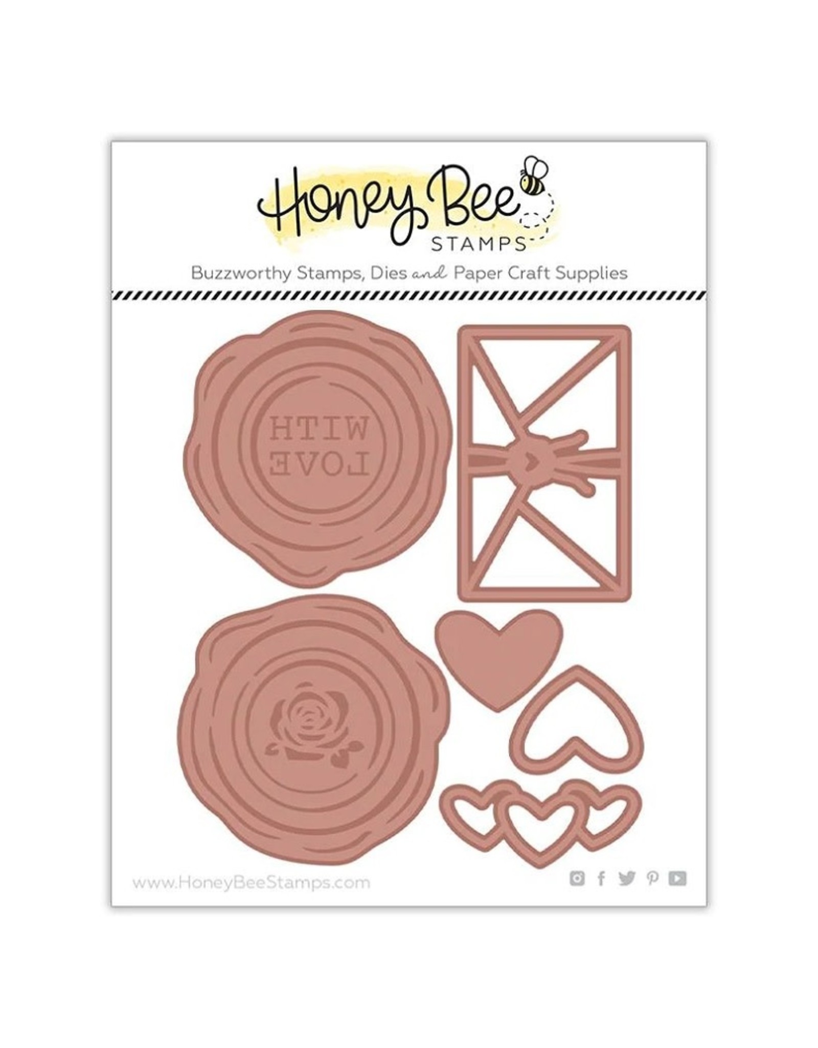 Honey Bee Wax Seals: Love - Hot Foil Plate - Honey Cuts