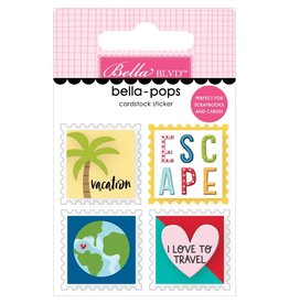 BELLA BLVD TIME TO TRAVEL - POSTAGE STICKERS