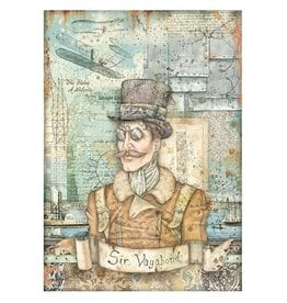 Stamperia Sir Vagabond Aviator-Aviator- Rice Paper A4