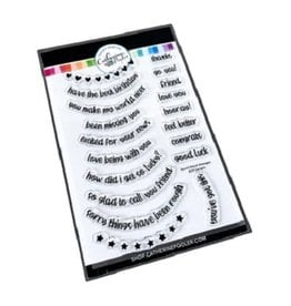 Catherine Pooler Designs Summer Nights Collection-Round About Messages Stamp Set