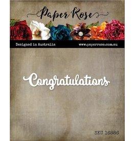 Paper Rose STUDIO Congratulations Small Metal Cutting Die