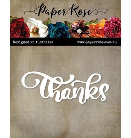 Paper Rose STUDIO Hand Lettered Thanks Metal Cutting Die