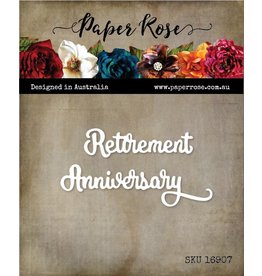Paper Rose STUDIO Retirement Anniversary Small Metal Cutting Die