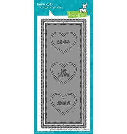 Lawn Fawn Scalloped Slimline With Hearts : Portrait  - Lawn Cuts