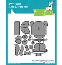 Lawn Fawn Tiny Gift Box Dog Add-On Dies - Lawn Cuts