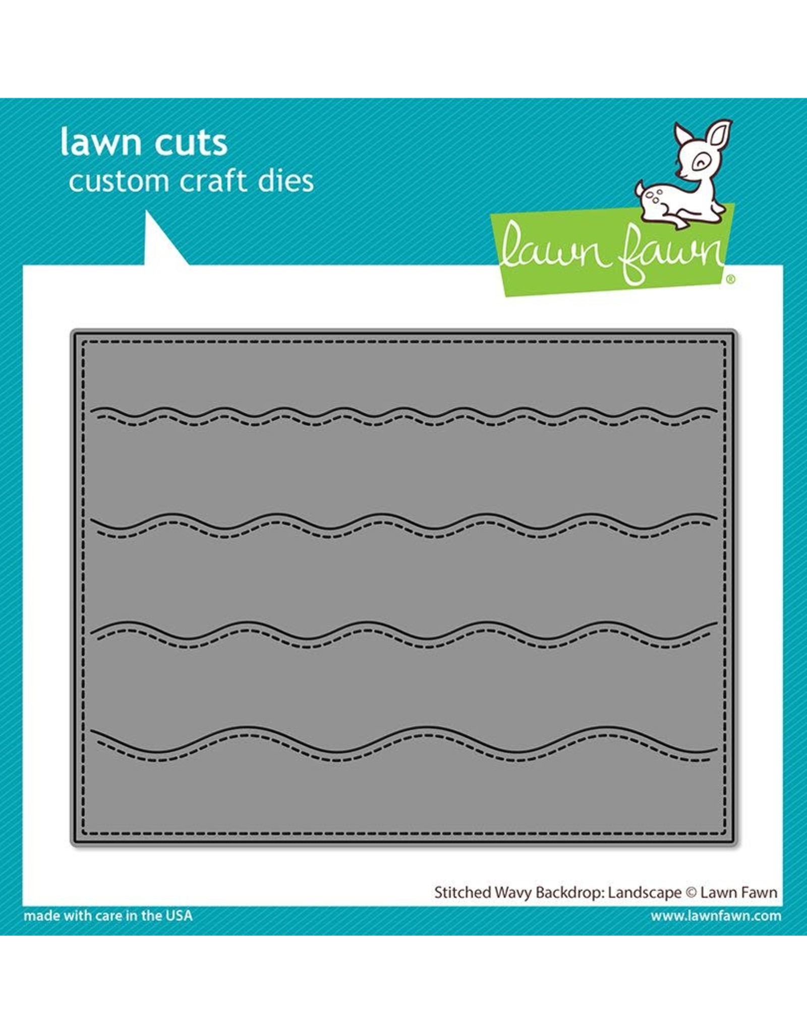 Lawn Fawn Stitched Wavy Backdrop: Landscape Die - Lawn Cuts