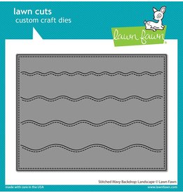 Lawn Fawn Stitched Wavy Backdrop: Landscape Die - Lawn Cuts