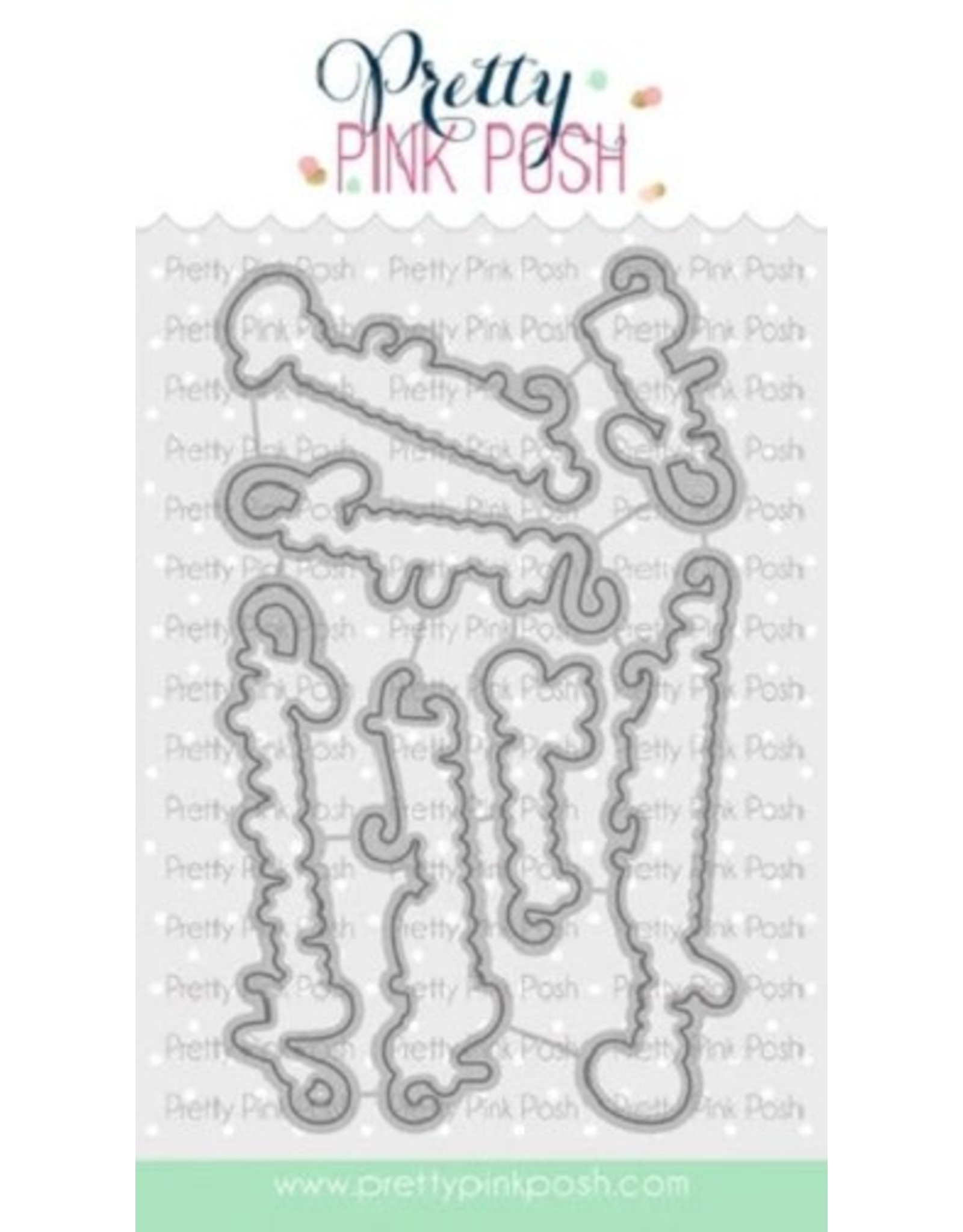 Pretty Pink Posh Celebration Scripts Coordinating Dies