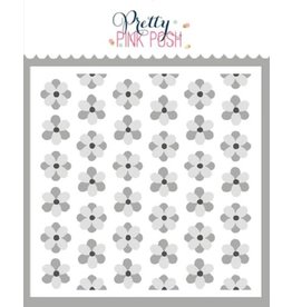 Pretty Pink Posh Layered Spring Flowers Stencil (3 Pack)