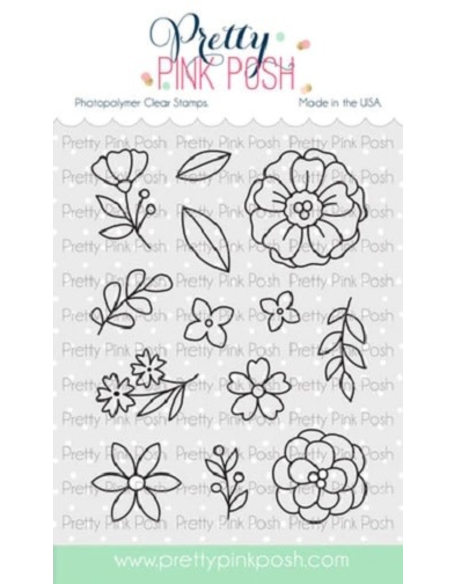 Pretty Pink Posh Spring Flowers Stamp Set