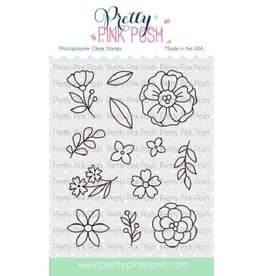 Pretty Pink Posh Spring Flowers Stamp and Die Set